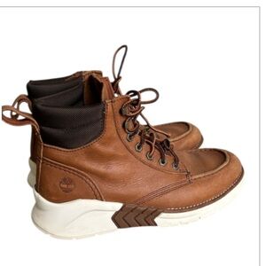 Timberland MTCR Moc Toe Boots Brown Leather Men’s Size 8